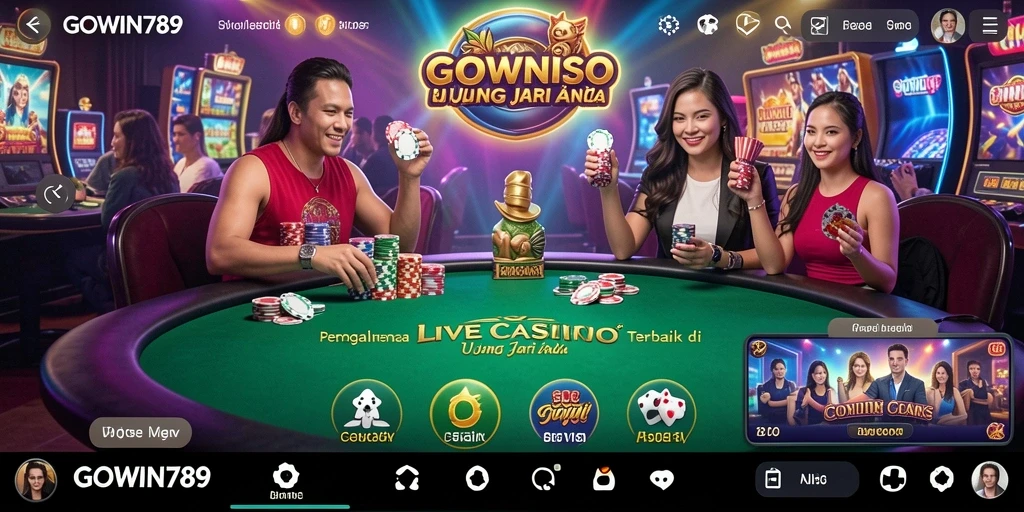 GOWIN789 menampilkan dealer profesional dalam permainan Live Casino.