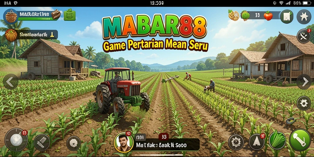 Tampilan gameplay menarik dari MABAR88 dalam bertani dan mengelola ladang.