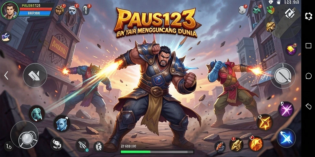 Screenshot aksi seru dari game Fighting PAUS123.