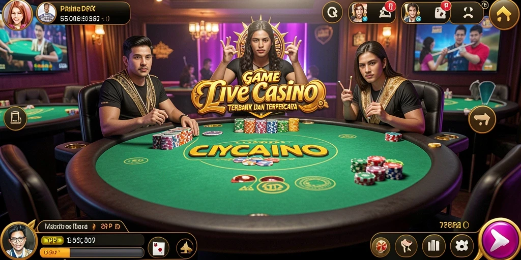 Tampilan gameplay Live Casino yang mengasyikkan di PP7.