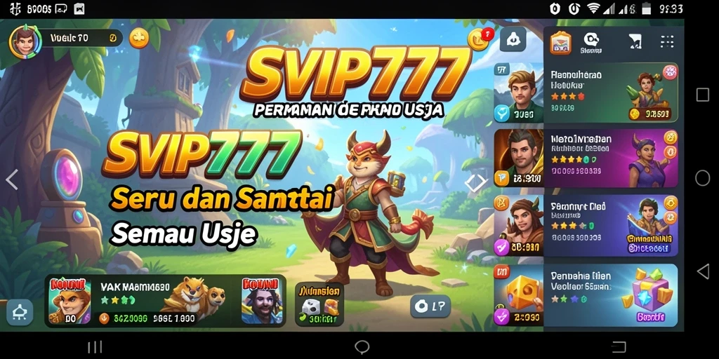 Screenshot gameplay SVIP777 menampilkan karakter lucu dalam aksi.