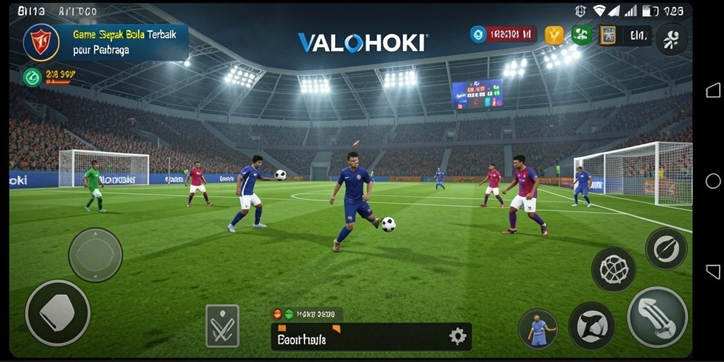 Tampilan menegangkan saat pertandingan sepak bola di VALOHOKI.